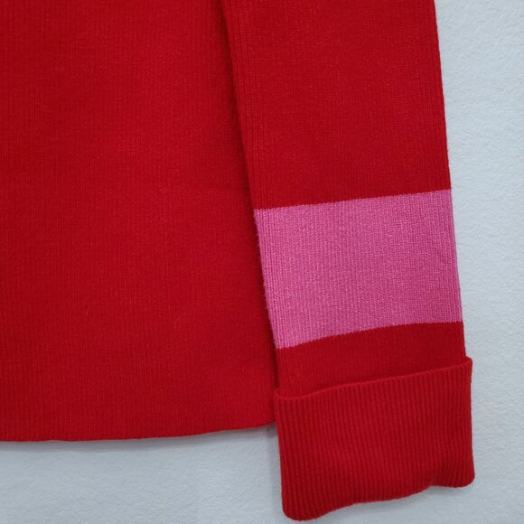 Tuckernuck Hyacinth House Red and Pink Colorblock Remi Turtleneck Size Small - Picture 5 of 13